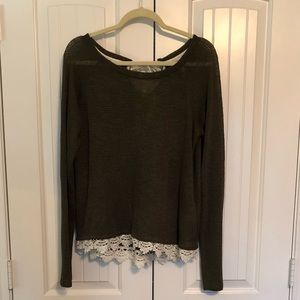 Mossimo Olive green long sleeve sweater